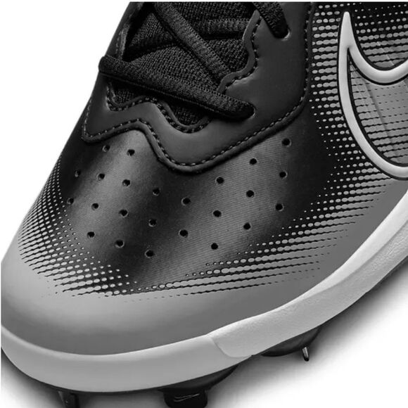 New Nike Men's Alpha Huarache Varsity 4 Metal Baseball Cleats black white - Picture 5 of 8